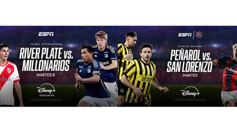 Disney+ transmite en vivo los amistosos de River ante Millonarios y Peñarol frente a San Lorenzo