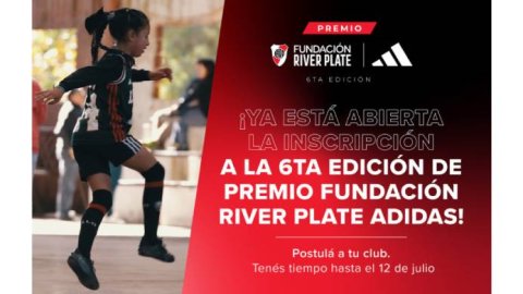 Se extiende la inscripción de Premio Fundación River Plate y adidas