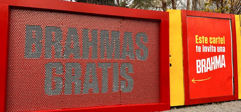 Acción en vía pública de Draftline y Brahma bajo la campaña “Lo Gratis se disfruta más”