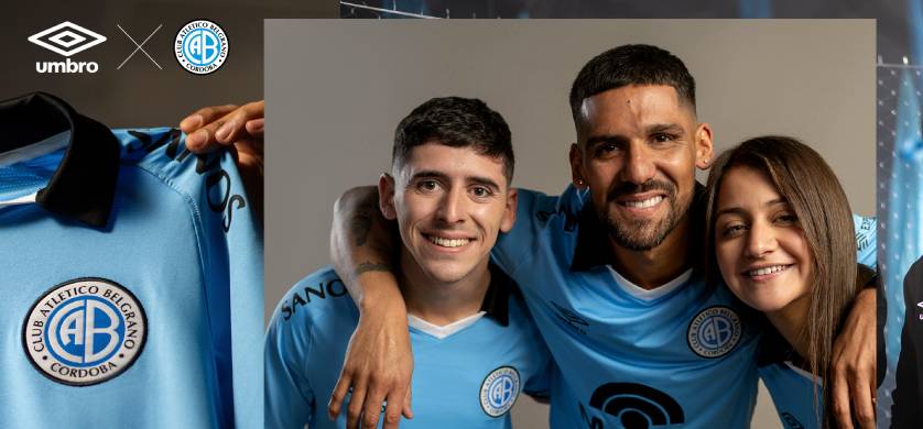 Umbro presenta las nuevas camisetas oficiales de Club Atlético Belgrano