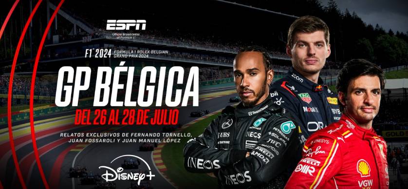 ESPN y Disney+ transmitirán la F1, F2 y F3 en Bélgica