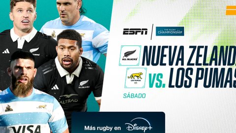 DISNEY+ transmite el debut de Los Pumas ante Nueva Zelanda en el Rugby Championship