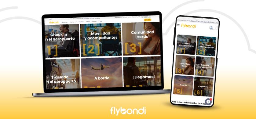 Flybondi desarrolló una sección exclusiva en su web para los pasajeros con discapacidad