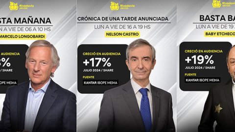 Radio Rivadavia sigue creciendo en audiencia 
