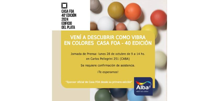 Alba invita a descubrir la propuesta de Casa FOA en su 40ª edición