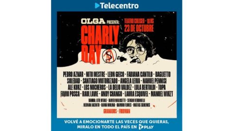 Charly Day: un show se podrá revivir por Telecentro Play
