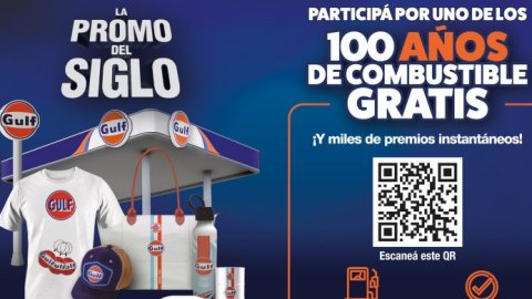 Gulf presenta la Promo del Siglo: sortea 100 años de combustible gratis