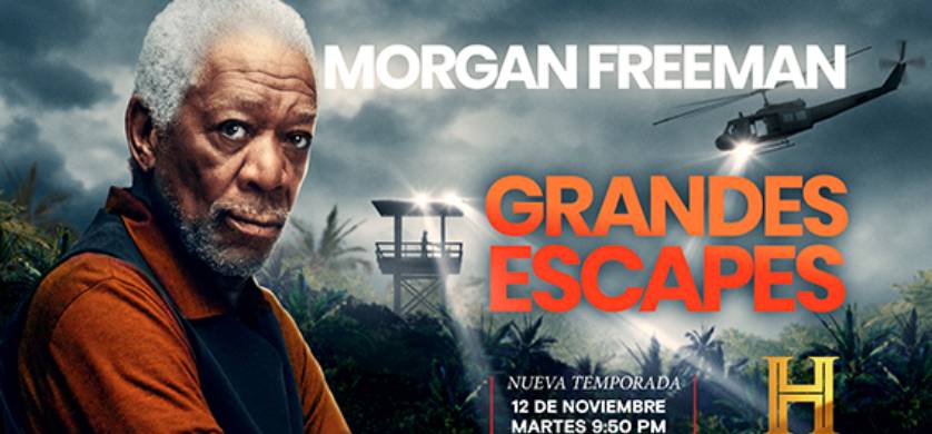 History estrena la segunda temporada de "Grandes escapes con Morgan Freeman"