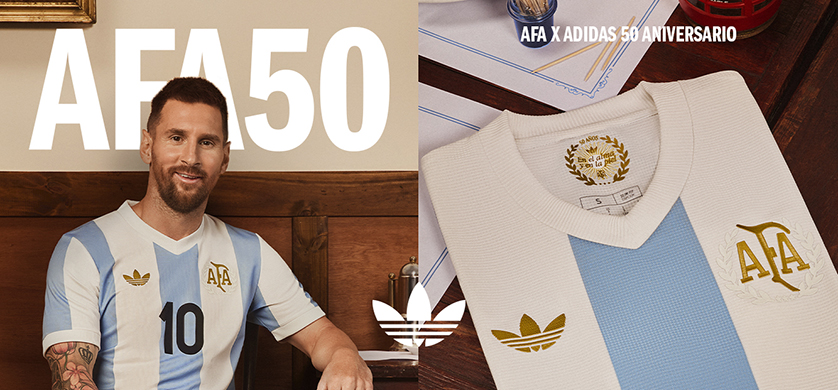 adidas Originals y newcycle celebran los 50 años de la primera camiseta de adidas para AFA