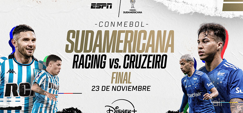 ESPN trae a DISNEY+ la fantástica definición Racing vs. Cruzeiro