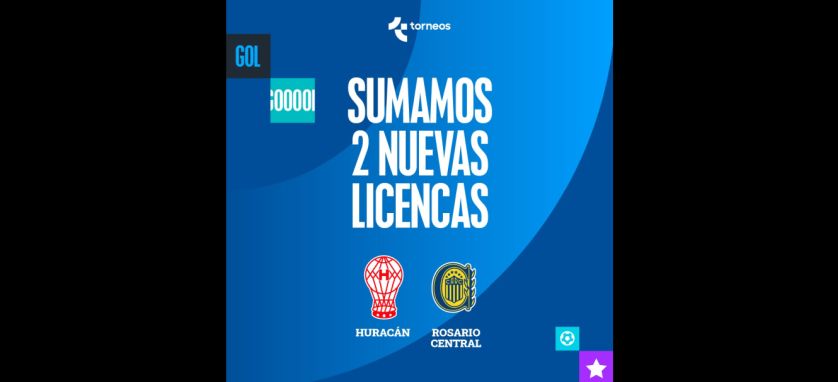 Torneos desarrollará las licencias de Rosario Central y Huracán