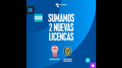 Torneos desarrollará las licencias de Rosario Central y Huracán