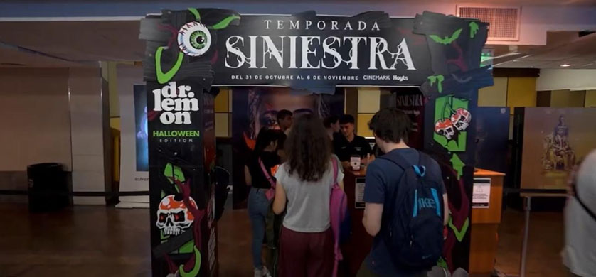 Acción de Dr.Lemon durante la Temporada Siniestra de Cinemark Hoyts de la mano de Flix Media 
