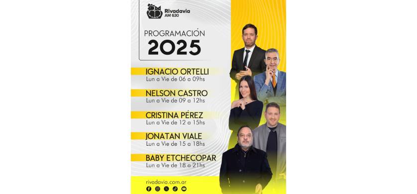 Cambios en la programación de Radio Rivadavia