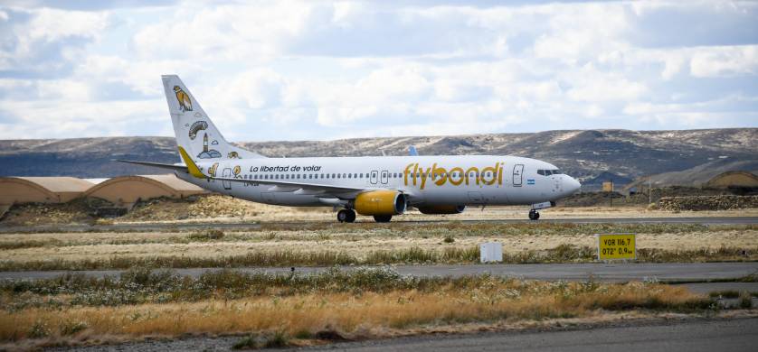 Flybondi inauguró sus vuelos a Río Gallegos