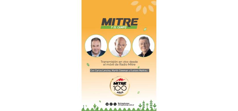 Mitre y el Campo transmitirá en vivo desde Expoagro 2025