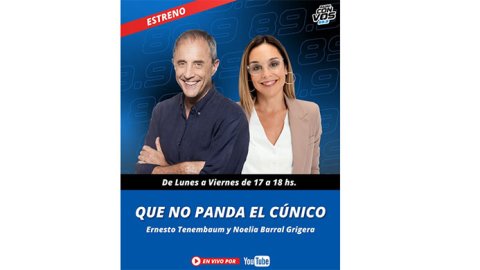 Radio con Vos estrenó nuevo programa con Ernesto Tenembaum: "Que no panda en cúnico"