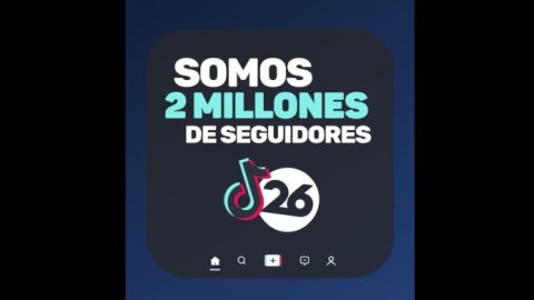Canal 26 supera los 2 millones de usuarios en TikTok