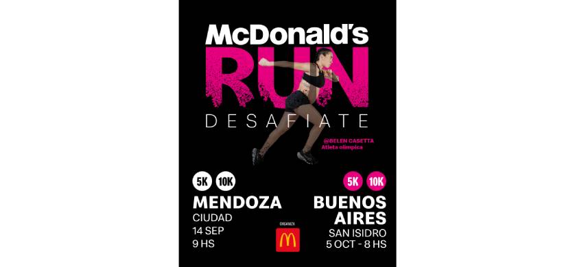 McDonald’s Run: vuelve la carrera exclusiva para mujeres con fechas en Mendoza y Buenos Aires