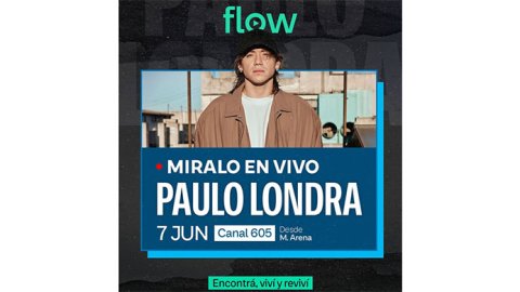 Flow transmite en vivo el show de Paulo Londra
