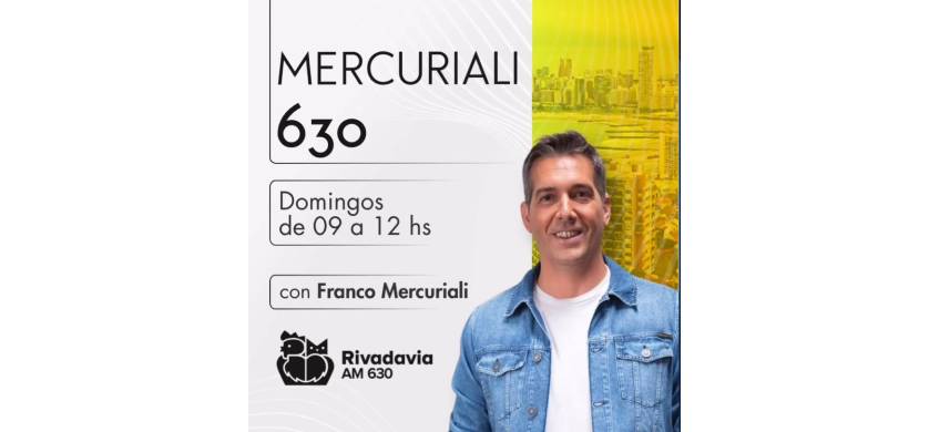 Franco Mercuriali llega a la segunda mañana de los domingos en Rivadavia con #Mercuriali630
