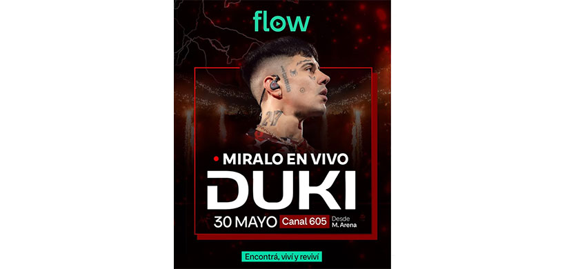 Flow transmite en vivo el show de Duki