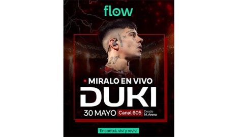 Flow transmite en vivo el show de Duki
