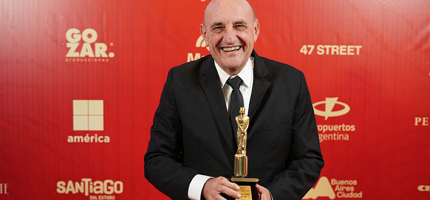 Gabriel Goity recibió el Martín Fierro de Oro en la primera edición de los premios dedicada al teatro