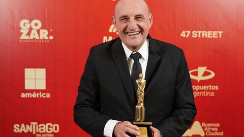 Gabriel Goity recibió el Martín Fierro de Oro en la primera edición de los premios dedicada al teatro
