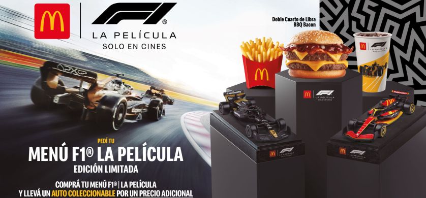 McDonald’s pisa el acelerador con el regreso del Menú F1, ahora con autos coleccionables