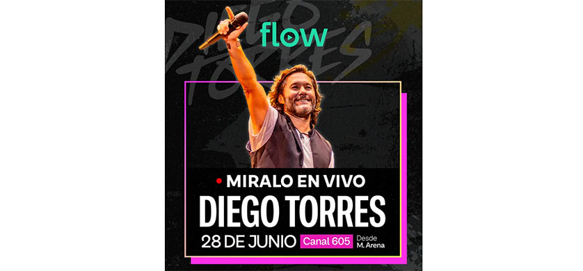 Flow transmite en vivo el show de Diego Torres