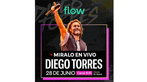 Flow transmite en vivo el show de Diego Torres