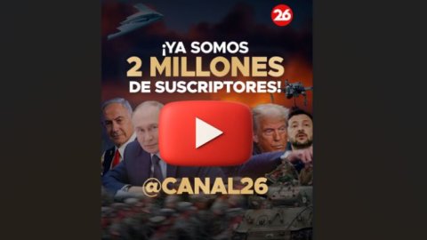 Canal 26 superó los 2 millones de suscriptores en Youtube