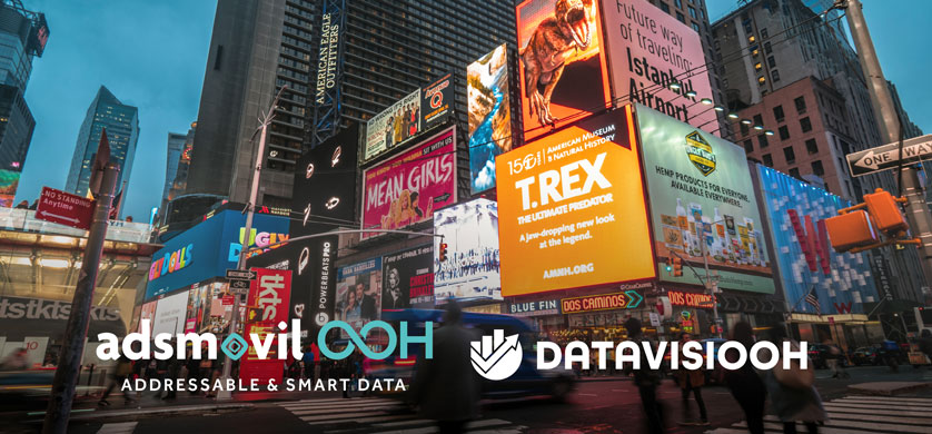 Adsmovil OOH y Datavisiooh se integran para elevar la precisión en el DOOH programático
