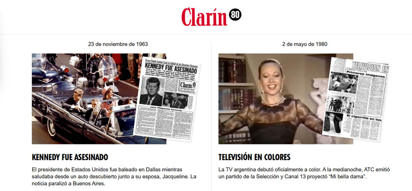 Clarín celebra sus 80 años con un especial multimedia