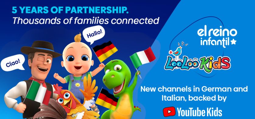 El Reino Infantil y LooLoo Kids lanzan nuevos canales en italiano y alemán