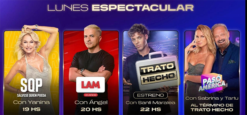 Noche de estreno en América TV