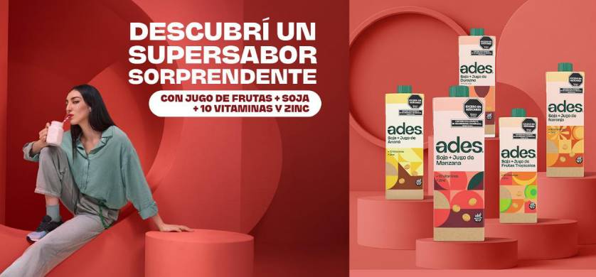 Ades evoluciona y presenta nuevo diseño para su línea "Frutales"