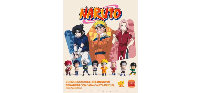 Burger King sorprende con juguetes de Naruto y un menú especial inspirado en Japón