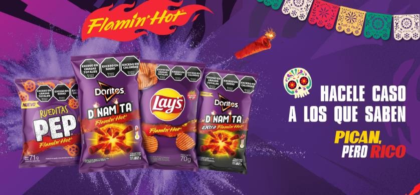 El consumo de snacks picantes crece en Argentina y PepsiCo amplía su línea Flamin' Hot