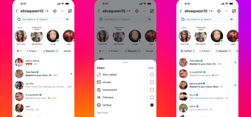 Instagram actualiza los Mensajes para potenciar la conexión de los creadores con sus audiencias