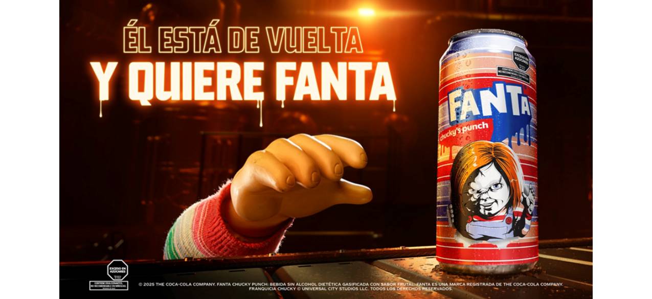 Fanta y Universal Pictures presentan una edición limitada inspirada en Chucky para Halloween