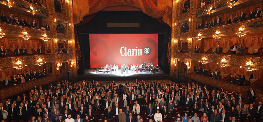 Clarín celebró sus 80 años con una gala en el Teatro Colón