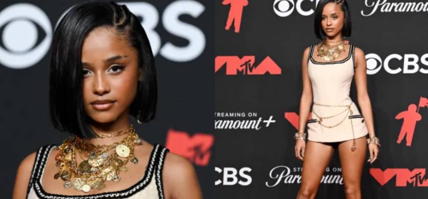 Tyla luce Pandora Talismán en los MTV VMAs 2025
