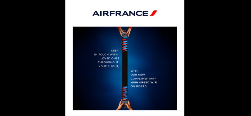 Wifi de alta velocidad gratuito ahora disponible a bordo de los vuelos de Air France