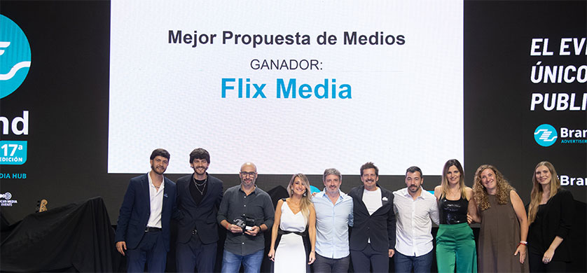 Flix Media obtuvo el premio a “Mejor Propuesta de Medios” en Brand100 Argentina