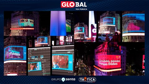 Global Vía Pública lleva el mapping al ícono más emblemático de la ciudad