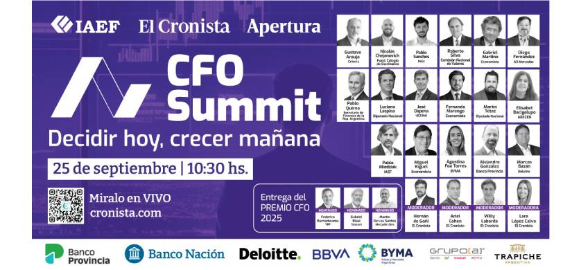 CFO Summit 2025: El Cronista reúne a los líderes del mundo financiero y empresarial