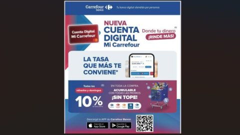 Banco Carrefour presenta su cuenta digital y sale a competir con las billeteras virtuales