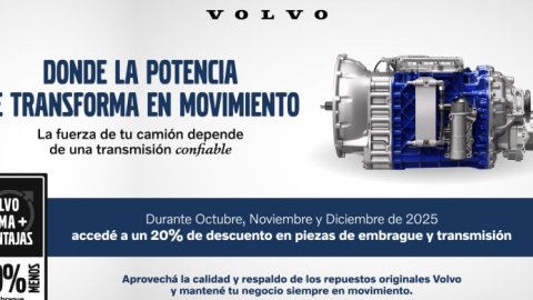 Volvo Trucks lanza la promoción "Transmisión" con descuentos del 20% en su red oficial